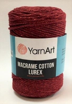 Macrame Cotton Lurex (75% хлопок, 13% полиэстер, 12% металлик полиэстер) - 205м / 250г (УПАКОВКА 4 МОТКА) фото 17