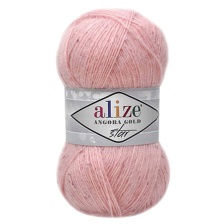 Angora Gold Star (9% шерсть, 8% мохер, 67% акрил, 11% п/э, 5% паетки) - 410м / 100г