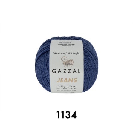 JEANS (58% хлопок, 42% акрил) - 170м / 50г (цена за упаковку 10 мотков) фото 24