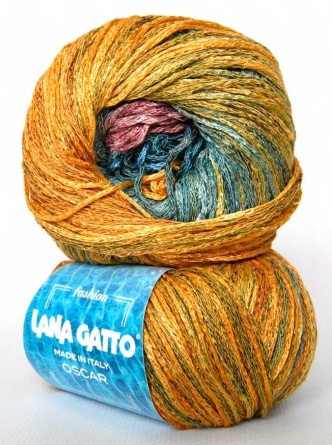 Пряжа Lana Gatto OSCAR (44% хлопок 20% вискоза 28% нейлон 8% лен) - 50г /125м фото 5