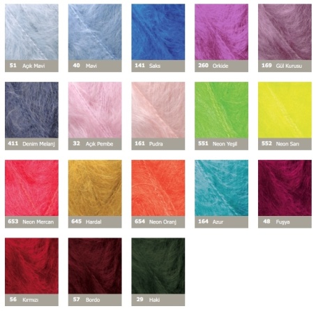 Mohair Classic (25% мохер, 24% шерсть, 51% акрил) - 200м / 100г фото 46