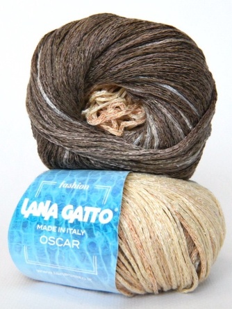 Пряжа Lana Gatto OSCAR (44% хлопок 20% вискоза 28% нейлон 8% лен) - 50г /125м фото 6