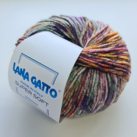 Пряжа Lana Gatto SUPER SOFT Printed (100% мериносовая шерсть) - 125м / 50г фото 4