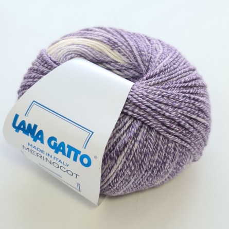 Пряжа Lana Gatto MERINOCOT Printed (53% мериносовая шерсть экстрафайн 47% хлопок) - 125м / 50г фото 3