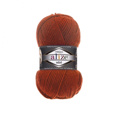 SUPERLANA MIDI (25% шерсть, 75% акрил) - 170м / 100г (цена указана за упаковку 5 мотков) фото 6