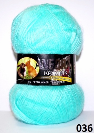 Ангора Кролик (40%-кролик 60%-акрил) - 500м / 100г фото 2