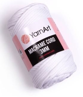 Macrame Cord 3mm (60% хлопок, 40% вискоза и полиэстер) - 85м / 250г (УПАКОВКА 4 МОТКА) фото 2