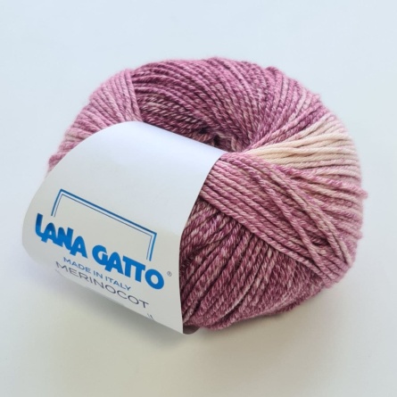 Пряжа Lana Gatto MERINOCOT Printed (53% мериносовая шерсть экстрафайн 47% хлопок) - 125м / 50г фото 7