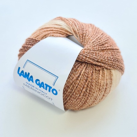 Пряжа Lana Gatto MERINOCOT Printed (53% мериносовая шерсть экстрафайн 47% хлопок) - 125м / 50г фото 4