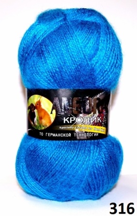 Ангора Кролик (40%-кролик 60%-акрил) - 500м / 100г фото 32
