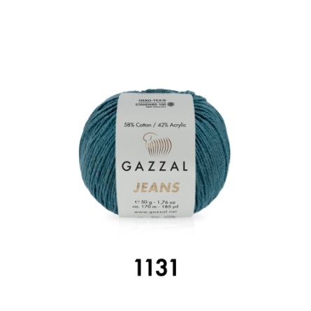 JEANS (58% хлопок, 42% акрил) - 170м / 50г (цена за упаковку 10 мотков) фото 23