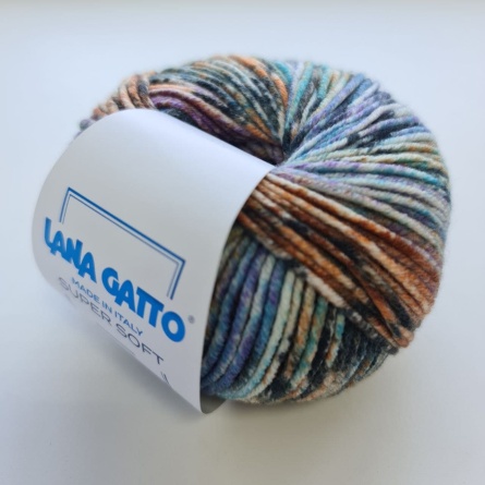 Пряжа Lana Gatto SUPER SOFT Printed (100% мериносовая шерсть) - 125м / 50г фото 5