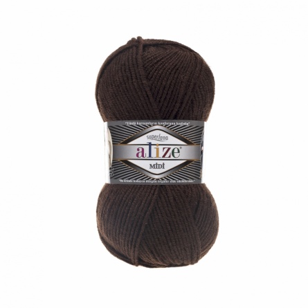 SUPERLANA MIDI (25% шерсть, 75% акрил) - 170м / 100г (цена указана за упаковку 5 мотков) фото 4