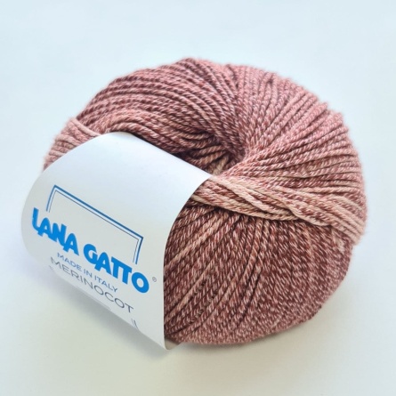 Пряжа Lana Gatto MERINOCOT Printed (53% мериносовая шерсть экстрафайн 47% хлопок) - 125м / 50г фото 5