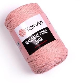 Macrame Cord 3mm (60% хлопок, 40% вискоза и полиэстер) - 85м / 250г (УПАКОВКА 4 МОТКА) фото 9