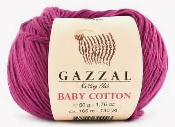 Baby Cotton (60% хлопок, 40% полиакрил) - 165м / 50г фото 1