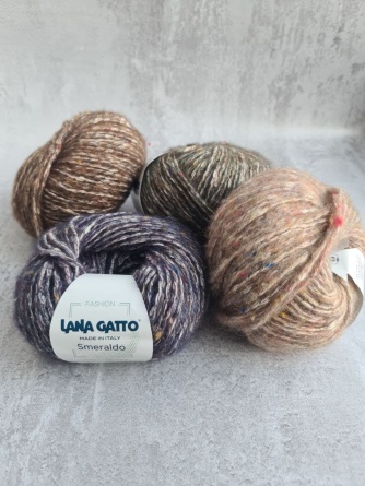 Пряжа Lana Gatto SMERALDO (56% хлопок, 10% альпака суперфайн, 11% мериносовая шерсть, 15% акрил, 8% нейлон) - 90м /50г фото 1