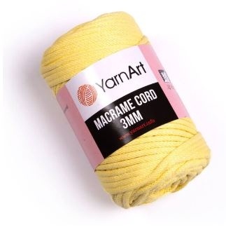 Macrame Cord 3mm (60% хлопок, 40% вискоза и полиэстер) - 85м / 250г (УПАКОВКА 4 МОТКА) фото 5