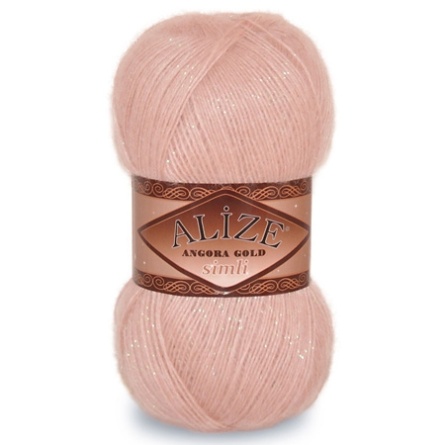 Angora Gold Simli (10% мохер, 10% шерсть, 75% акрил, 5% метанит - 500м / 100г фото 1