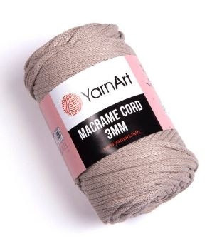 Macrame Cord 3mm (60% хлопок, 40% вискоза и полиэстер) - 85м / 250г (УПАКОВКА 4 МОТКА) фото 4