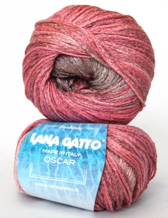 Пряжа Lana Gatto OSCAR (44% хлопок 20% вискоза 28% нейлон 8% лен) - 50г /125м фото 4