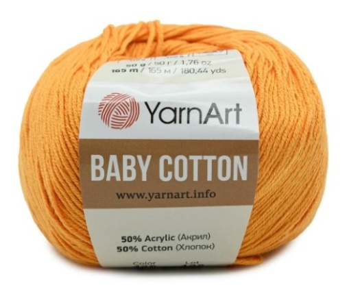 Baby Cotton (50% хлопок, 50% акрил) - 165м / 50г фото 1