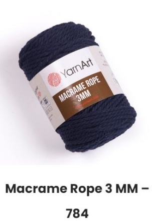 Macrame Rope (60% хлопок, 40% вискоза) - 63м / 250г (УПАКОВКА 4 МОТКА) фото 11