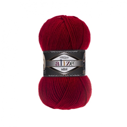 SUPERLANA MIDI (25% шерсть, 75% акрил) - 170м / 100г (цена указана за упаковку 5 мотков) фото 8