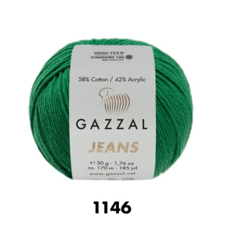 JEANS (58% хлопок, 42% акрил) - 170м / 50г (цена за упаковку 10 мотков) фото 32