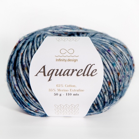 AQUARELLE PRINT (65% хлопок 35% мериносовая шерсть) - 110м /50г фото 6