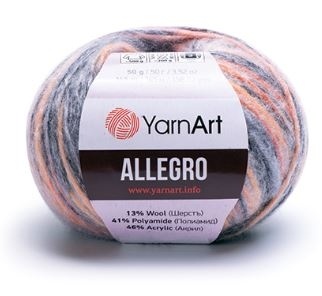 Allegro (13% шерсть, 41% полиамид, 46% акрил) - 145м / 50г (цена указана за упаковку 10 мотков) фото 1