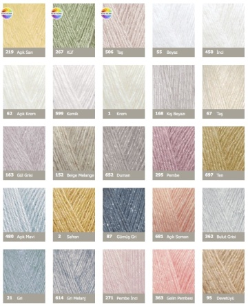 Angora Gold Simli (10% мохер, 10% шерсть, 75% акрил, 5% метанит - 500м / 100г фото 50