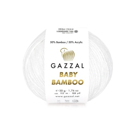 Baby Bamboo (50% бамбук, 50% акрил) - 115м / 50г (цена за упаковку 10 мотков) фото 10