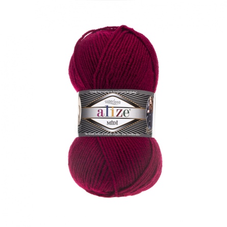 SUPERLANA MIDI (25% шерсть, 75% акрил) - 170м / 100г (цена указана за упаковку 5 мотков) фото 18