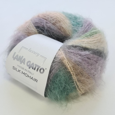 Пряжа Lana Gatto SILK MOHAIR Printed (75% кидмохер 25% шелк) - 212м / 25г фото 6